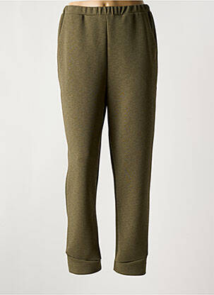 Pantalon droit taille élastique vert FRANCK ANNA femme