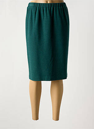 Jupe mi-longue coupe droite vert HORTENSIA femme