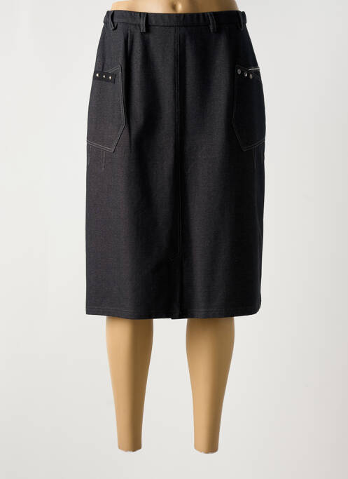 Jupe mi-longue gris GUY DUBOUIS pour femme