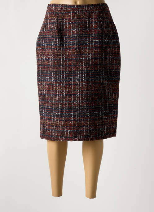 Jupe mi-longue rouge GRIFFON pour femme