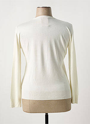 Pull coupe cintrée manches longues beige FIL & MAILLE femme