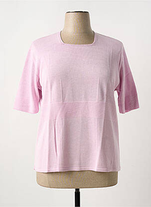 Pull coupe cintrée manches courtes violet FILEUSE D'ARVOR femme