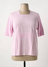 Pull coupe cintrée manches courtes violet FILEUSE D'ARVOR femme