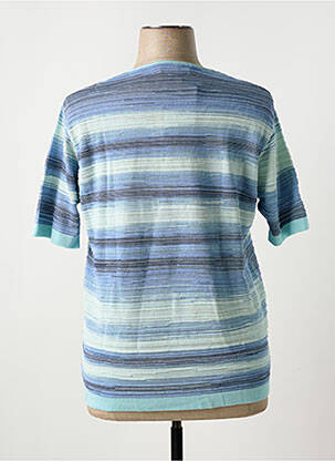 Pull coupe cintrée manches courtes bleu FILEUSE D'ARVOR femme