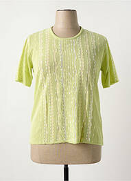 Pull coupe cintrée manches courtes vert FILEUSE D'ARVOR femme