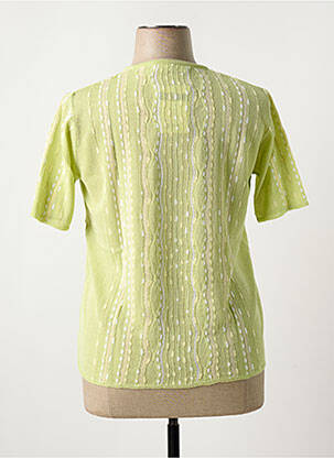 Pull coupe cintrée manches courtes vert FILEUSE D'ARVOR femme