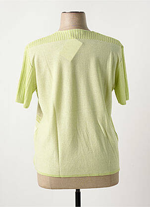 Pull coupe cintrée manches courtes vert FILEUSE D'ARVOR femme
