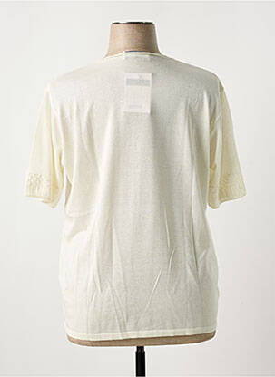 Pull coupe cintrée manches courtes beige FILEUSE D'ARVOR femme