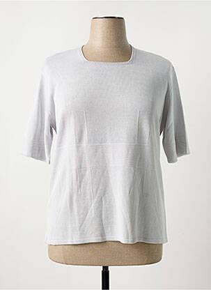 Pull coupe cintrée manches courtes gris FILEUSE D'ARVOR femme