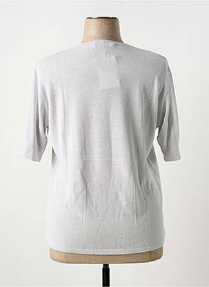 Pull coupe cintrée manches courtes gris FILEUSE D'ARVOR femme