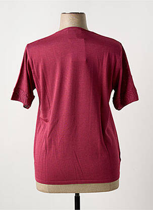 Pull coupe cintrée manches courtes rose FILEUSE D'ARVOR femme