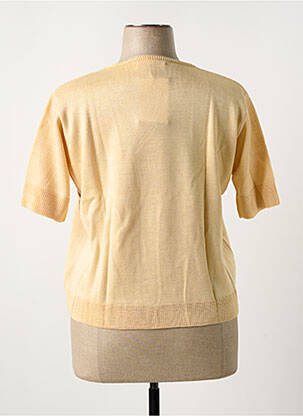 Pull coupe cintrée manches courtes beige FILEUSE D'ARVOR femme