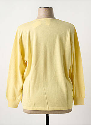 Pull coupe cintrée manches longues jaune #127344 femme