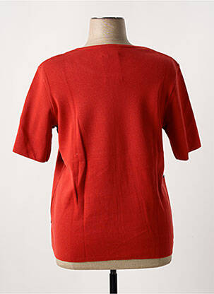 Pull coupe cintrée manches courtes rouge TELMAIL femme