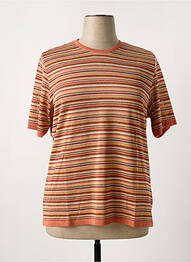 Pull coupe cintrée manches courtes orange TELMAIL femme
