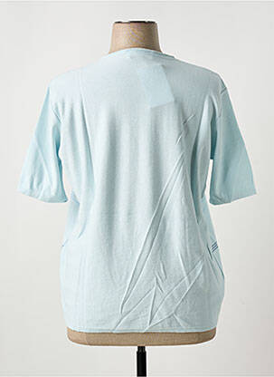 Pull coupe cintrée manches courtes bleu FILEUSE D'ARVOR femme