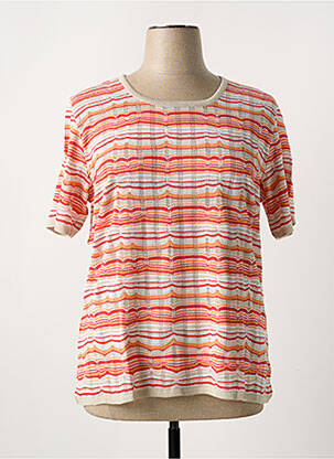 Pull coupe cintrée manches courtes rouge TELMAIL femme