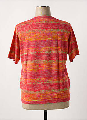 Pull coupe cintrée manches courtes orange FILEUSE D'ARVOR femme