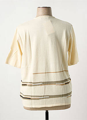 Pull coupe cintrée manches courtes beige FILEUSE D'ARVOR femme