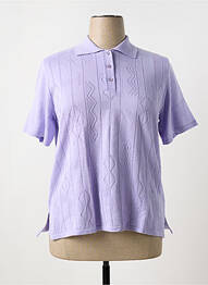 Pull coupe cintrée manches courtes violet HENRY & JULIETTE femme