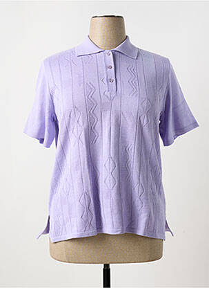 Pull coupe cintrée manches courtes violet HENRY & JULIETTE femme