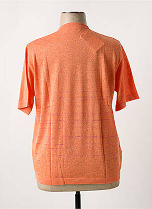 Pull coupe cintrée manches courtes orange FILEUSE D'ARVOR femme