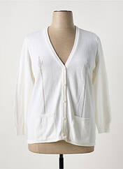 Gilet manches longues blanc FIL & MAILLE pour femme seconde vue