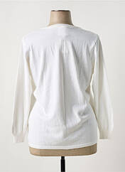 Gilet manches longues blanc FIL & MAILLE pour femme seconde vue