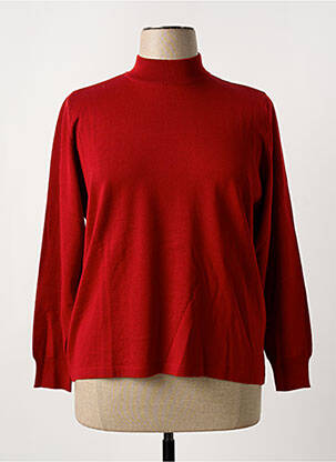 Pull rouge FIL & MAILLE pour femme