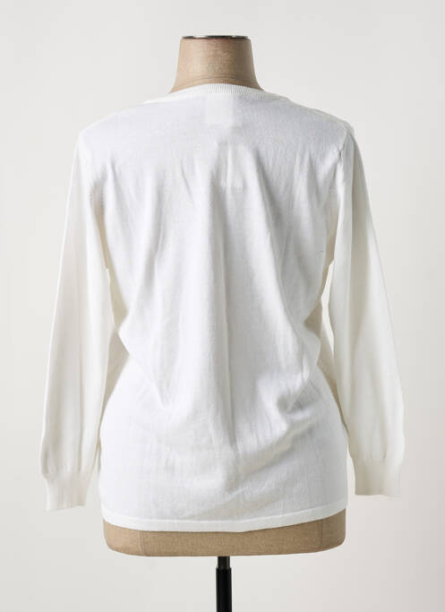 Gilet manches longues blanc FIL & MAILLE femme