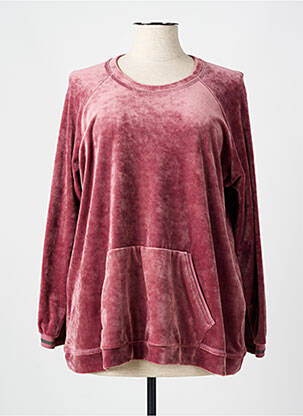 Sweat-shirt manches longues manches longues rose FRANCK ANNA femme