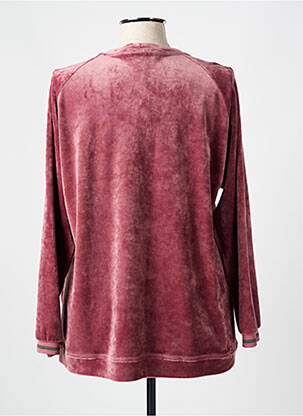 Sweat-shirt manches longues manches longues rose FRANCK ANNA femme