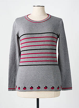 Pull coupe cintrée manches longues gris TELMAIL femme