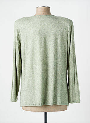 Pull coupe droite manches longues vert NAYAT femme