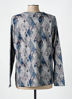 Pull coupe droite manches longues gris I.ODENA femme
