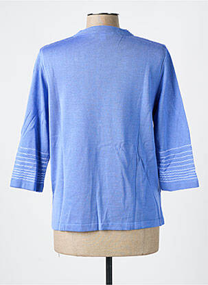Twin-set manches 3/4 bleu HENRY & JULIETTE femme
