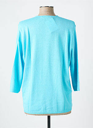 Pull coupe droite manches 3/4 bleu I.ODENA femme