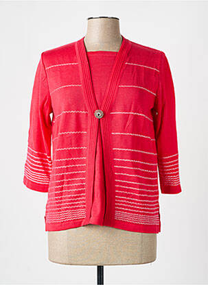 Twin-set fermeture boutonnée sur le devant rouge HENRY & JULIETTE femme