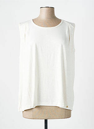 Top sans manche sans manche blanc GRIFFON femme