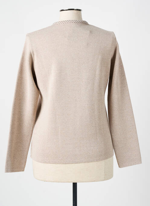 Gilet manches longues beige I.ODENA pour femme