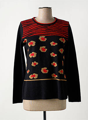 Pull col rond manches longues noir TELMAIL homme