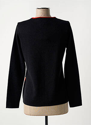 Pull col rond manches longues noir TELMAIL homme