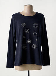 Pull col rond manches longues bleu GRIFFON femme