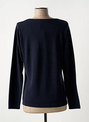 Pull coupe droite manches longues bleu GRIFFON femme