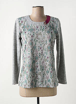 Pull coupe cintrée manches longues gris NAYAT femme