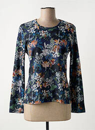 Pull coupe cintrée manches longues bleu GRIFFON femme