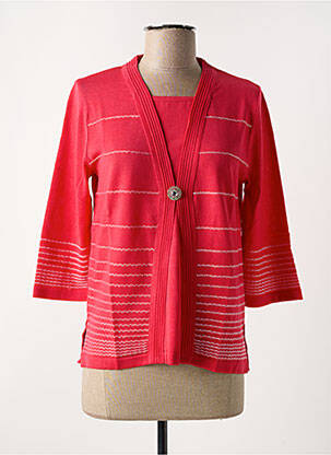 Twin-set col v rouge HENRY & JULIETTE femme