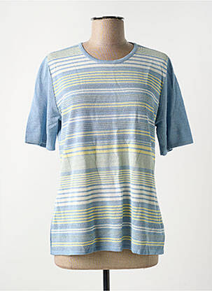 Top imprimé fantaisie manches courtes bleu GRIFFON femme