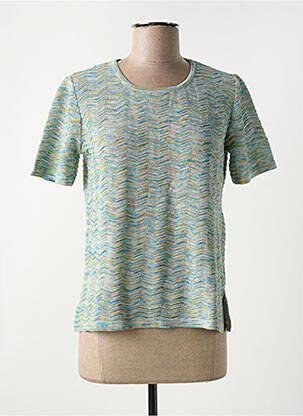 Top imprimé fantaisie manches courtes bleu HENRY & JULIETTE femme