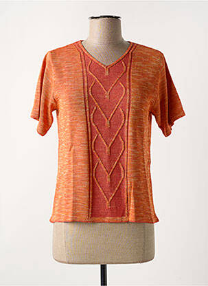 Top manches courtes manches courtes orange FILEUSE D'ARVOR femme